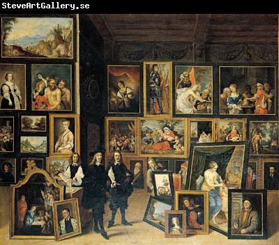    David Teniers La Vista del Archidque Leopoldo Guillermo a su gabinete de pinturas.